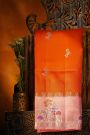 Fancy Matka Silk Orange Saree