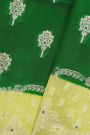 Fancy Matka Silk Bottle Green Saree
