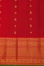 Gadwal Silk Bottle Green Saree With Floral Brocade Pallu