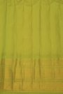 Gadwal Silk Peach Saree Buttis Body With Florals And Mango Paisleys Contrast Border