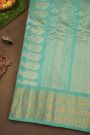Gadwal Silk Cream Saree With Floral Brocade Pallu
