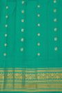 Gadwal Silk Maroon Saree With Florals And Peacocks In Zari Checks
