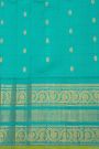 Gadwal Silk Mehendi Green Saree With Floral Brocade Pallu