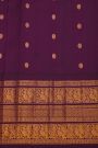 Gadwal Silk Sky Blue Saree With Rudraksha Buttis Body And Peacock Buttis Contrast Border