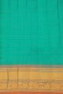 Gadwal Silk Blue Saree With Floral Brocade Pallu