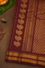 Gadwal Silk Pink Saree With Florals And Leaves In Zari