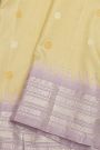 Gadwal Silk Cream Saree With Floral Brocade Pallu