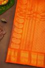 Gadwal Silk Blue Saree With Floral Brocade Pallu