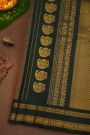 Gadwal Silk Dual Colour Saree With Floral Brocade Pallu