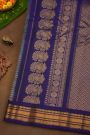 Gadwal Silk Sky Blue Saree With Floral Brocade Pallu