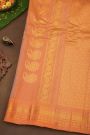 Gadwal Silk Sky Blue Saree With Floral Brocade Pallu