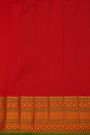 Gadwal Silk Bottle Green Saree With Floral Brocade Pallu