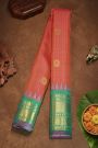 Gadwal Silk Pink Saree With Floral Brocade Pallu
