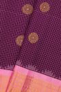 Gadwal Silk Purple Saree With Temples Border