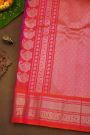Gadwal Silk Purple Saree With Florals And Diamonds In Zari Border