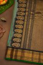 Gadwal Silk Sky Blue Saree With Florals And Diamonds Border