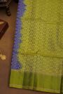 Coimbatore Soft Silk Blue Saree With Floral Brocade Pallu
