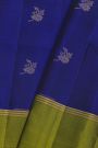 Coimbatore Soft Silk Blue Saree With Floral Brocade Pallu