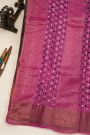 Fancy Tussar Black Saree With Kaddi Border