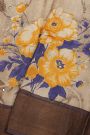 Fancy Tussar Beige Saree With Mirror And Cut Work Pallu
