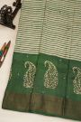 Fancy Tussar Multi-Colour Saree With Mirror And Cut Work Pallu