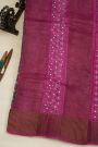 Fancy Tussar Multi-Colour Saree With Mirror And Cut Work Pallu