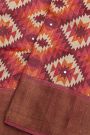 Fancy Tussar Multi-Colour Saree With Mirror And Cut Work Pallu