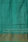Fancy Tussar Off White Saree With Mirror And Cut Work Pallu