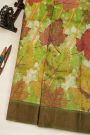 Fancy Tussar Multi-Colour Saree With Mirror And Cut Work Pallu