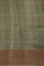 Fancy Tussar Off White Saree With Kaddi Border