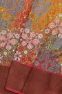 Fancy Tussar Dual Colour Saree With Kaddi Border