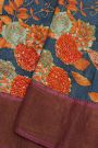 Fancy Tussar Multi-Colour Saree With Kaddi Border