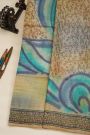Fancy Tussar Dual Colour Saree With Kantha Work Border
