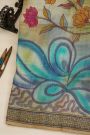 Fancy Tussar Dual Colour Saree With Kantha Work Border