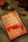 Kancheepuram Silk Peach Saree