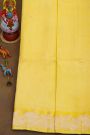 Fancy Matka Silk Yellow Saree With Floral Buttis Body And Pichwai Cows Motifs Border