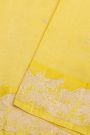 Fancy Matka Silk Yellow Saree With Floral Buttis Body And Pichwai Cows Motifs Border