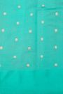 Fancy Matka Silk Sky Blue Saree With Floral Buttis Body And Pichwai Cows Motifs Border