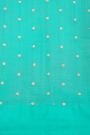 Fancy Matka Silk Sky Blue Saree With Floral Buttis Body And Pichwai Cows Motifs Border