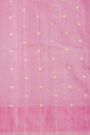 Fancy Matka Silk Pink Saree With Floral Buttis Body