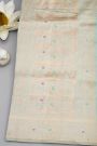 Banarasi Silk Multi-Colour Saree With Florals And Leaves Jaal Self Border