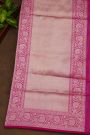 Banarasi Silk Multi-Colour Saree With Arched Scales With Florals And Leaves Body