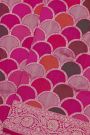 Banarasi Silk Multi-Colour Saree With Arched Scales With Florals And Leaves Body
