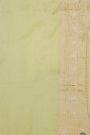 Banarasi Silk Pista Green Saree With Floral Brocade Pallu