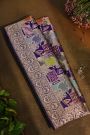 Banarasi Silk Multi Colour Saree With Florals and Leaves Jaal Border