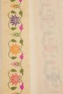 Banarasi Kora Cream Saree With Florals And Leaves In Meenakari Design