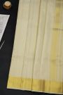 Kancheepuram Silk Off White Dhoti With Diamond Border