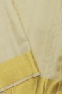 Kancheepuram Silk Off White Dhoti With Diamond Border