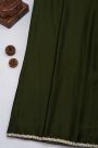 Banarasi Georgette Bottle Green Saree With Ready To Wear Blouse