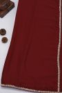 Banarasi Georgette Maroon Saree With Ready To Wear Blouse